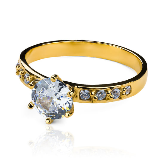 Anillo de compromiso absolute de Joyería Caracas en oro 18k con certificado de calidad y garantía de por vida.