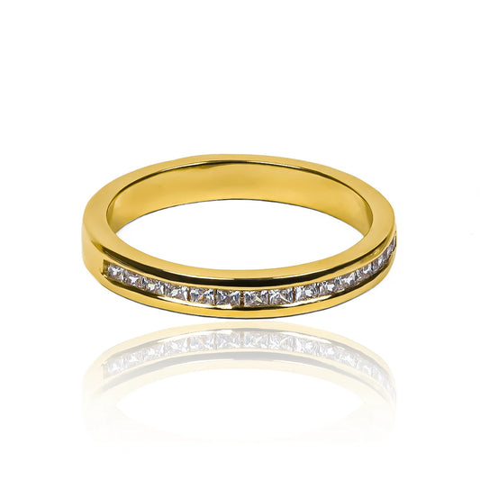 Anillo Cristal sin Fin, fabricado en Joyería Caracas en oro 18k y un certificado de calidad y garantía para toda la vida.