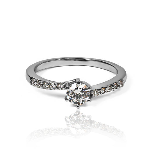 Anillo Deep navy diamante natural