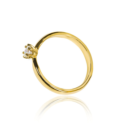 Tulip inspired engagement ring