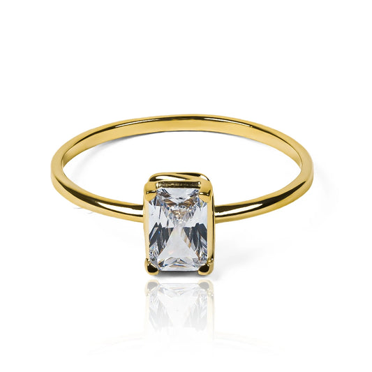 Anillo Silent Spin Rectangular II es una pieza de Joyería Caracas. Elaborado con oro de 18K, cuenta con certificado de calidad y garantía de por vida.