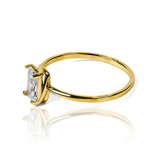 Anillo Silent Spin Rectangular II es una pieza de Joyería Caracas. Elaborado con oro de 18K, cuenta con certificado de calidad y garantía de por vida.