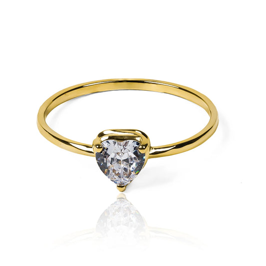 Anillo Silent Spin Heart II es una pieza de Joyería Caracas. Elaborado con oro de 18K, cuenta con certificado de calidad y garantía de por vida.
