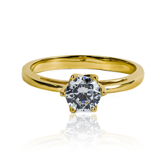 Anillo de compromiso Love Tunnel de Joyería Caracas, fabricado en oro 18 k y por un certificado de calidad y garantía para toda la vida.