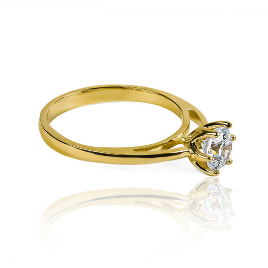 Anillo de compromiso Love Tunnel de Joyería Caracas, fabricado en oro 18 k y por un certificado de calidad y garantía para toda la vida.