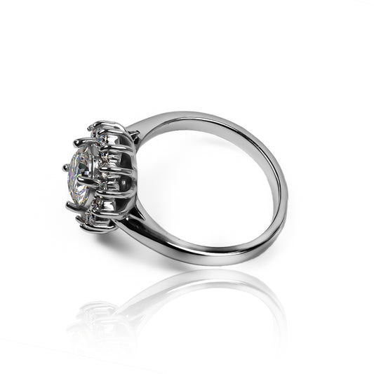 Anillo versalles Queen Moissanita 6.5mm