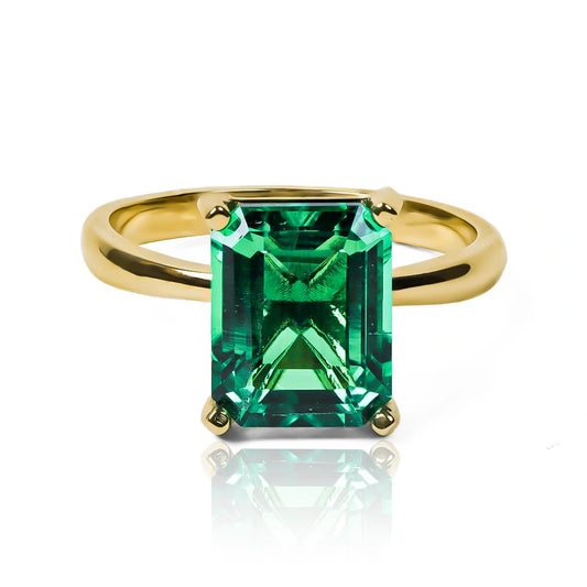 Anillo Grown Emerald