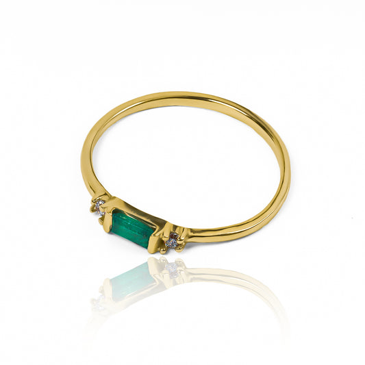 Anillo emerald channel