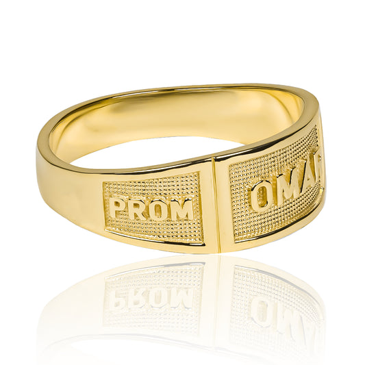 Anillo de grado tipo argolla nombre