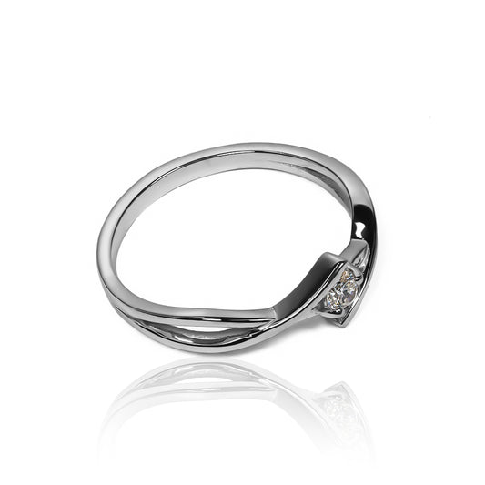 Anillo Crossed Infinity Lab Diamond