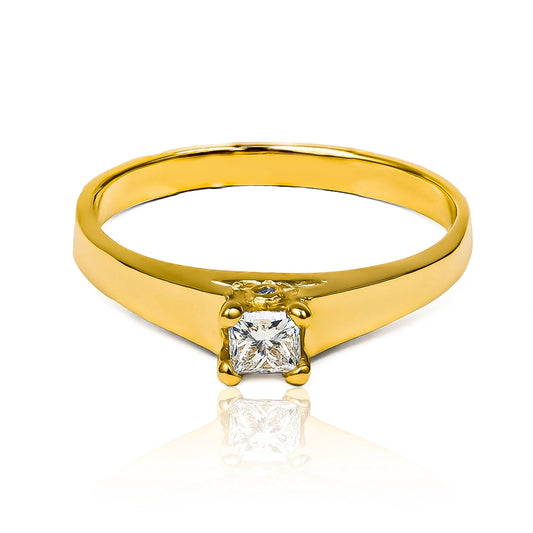 Anillo de compromiso Love Passage Diamond, elaborado en oro 18k por Joyería caracas, cuenta con certificado de calidad y garantía para toda la vida.