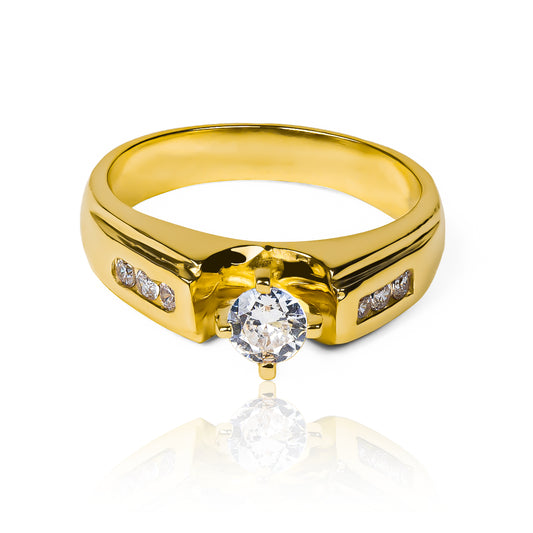 Anillo de compromiso Matti de Joyería Caracas, este anillo de oro 18k, certificado de calidad y garantía de por vida.