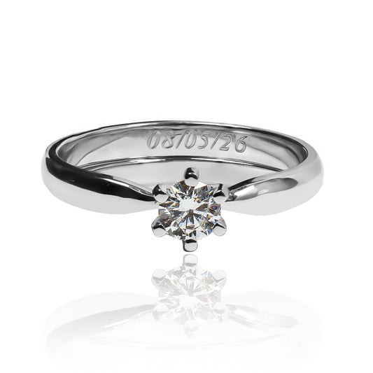 Anillo tulip inspired Diamante Lab