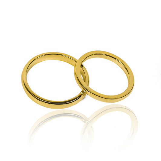 Argollas de matrimonio Minimals, elaboradas en oro 18k por Joyería Caracas, cuentan con un certificado de calidad y garantía para toda la vida.