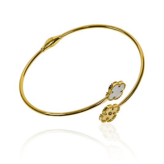 Pulsera Aro duo clovers