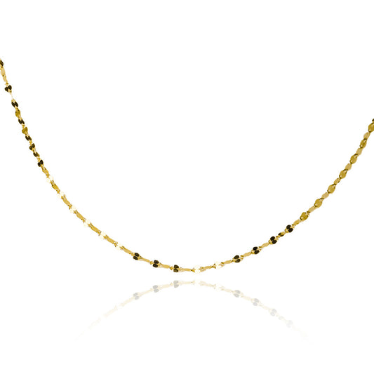 Cadena Bean Style S 50 fabricada en Oro 18K por Joyería Caracas, cuenta con certificado de calidad y garantía de por vida.