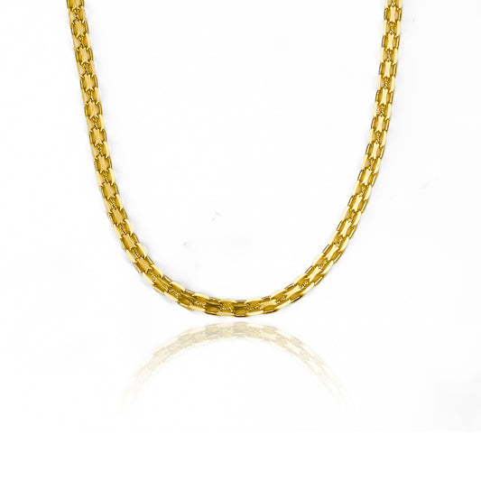 Cadena Bismarck M45 fabricada en oro 18k por Joyería Caracas, cuenta con certificado de calidad y garantía de por vida.