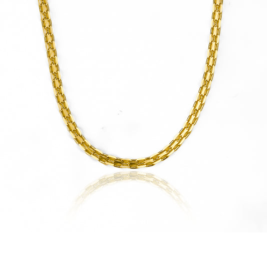 Cadena Bismarck SM40 fabricada en oro de 18k por Joyería Caracas, cuenta con certificado de calidad y garantía de por vida.