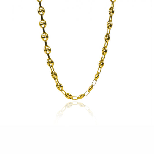 Cadena Calabrote S 45 JT fabricada en oro de 18k por Joyería Caracas, cuenta con un certificado de calidad y garantía de por vida.