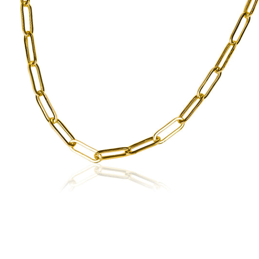 Cadena Clip art 40 fabricada en oro de 18k por Joyería Caracas, cuenta con certificado de calidad y garantía de por vida.