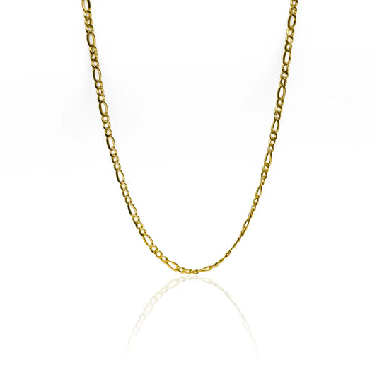 Cadena cubana 3x1 60 fabricada en oro de 18k por Joyería Caracas. Cuenta con garantía de por vida.