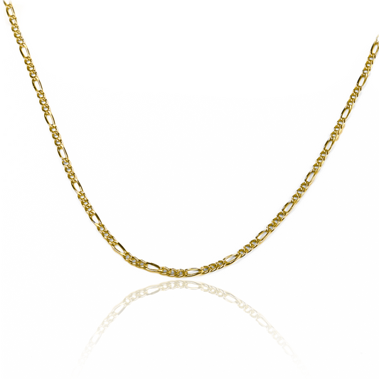 Cadena Cubana 3x1 E50 fabricada en oro 18k por Joyería Caracas, cuenta con certificado de calidad y garantía de por vida.