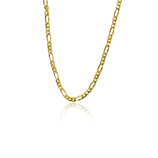 Cadena Cubana 3x1 S45 PII fabricada en oro de 18k por Joyería Caracas, cuenta con certificado de calidad y garantía de por vida.