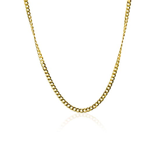 Cadena Cubana E50 fabricada en oro 18k por Joyería Caracas, cuenta con certificado de calidad y garantía de por vida.