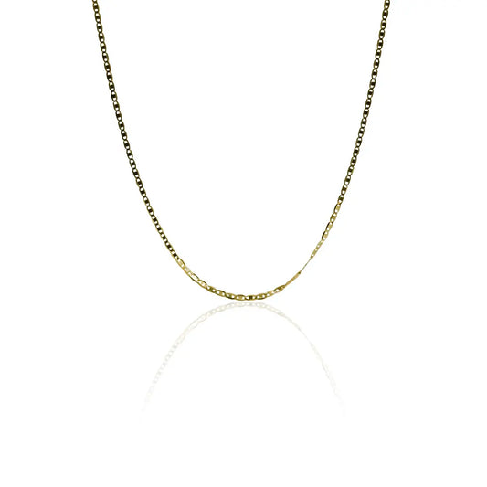 Cadena Escalera Plana espejo S 40 es una pieza única de la Joyería Caracas, hecha con oro de 18K. Cuenta con garantía de por vida.