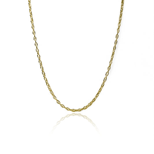 Cadena Escalera Brillante 50 fabricada en oro de 18k por Joyería Caracas. Cuenta con certificado de calidad y garantía de por vida.