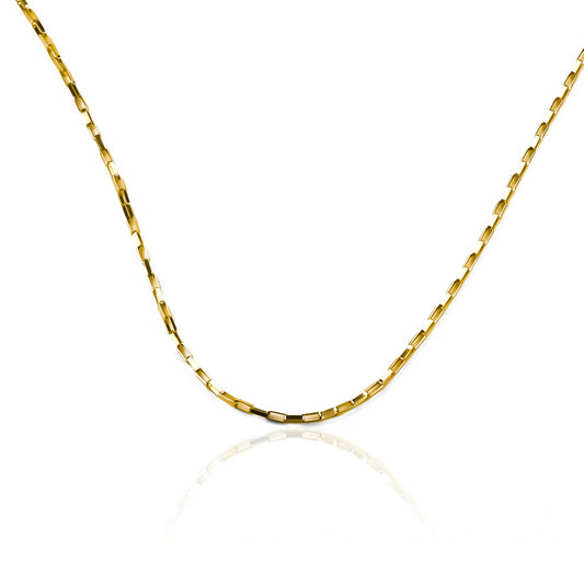 Cadena Franco S 50I, fabricada en oro de 18k por Joyería Caracas, cuenta con una garantía de por vida.