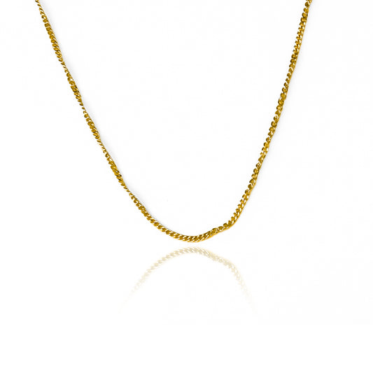 Cadena Mini Cubana SS 45 fabricada en oro 18k por Joyería Caracas, es una obra de arte la cual cuenta con garantía de por vida.