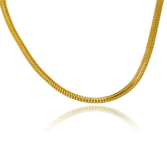 Cadena Saduza M 40, fabricada en oro 18k por Joyería Caracas, cuenta con una garantía de por vida.