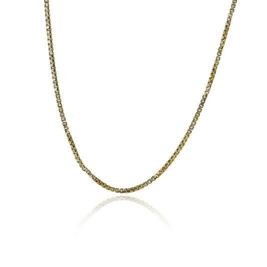 Cadena Venecia style bicolor 50 fabricada en oro 18k por Joyería Caracas, cuenta con una garantía de por vida.