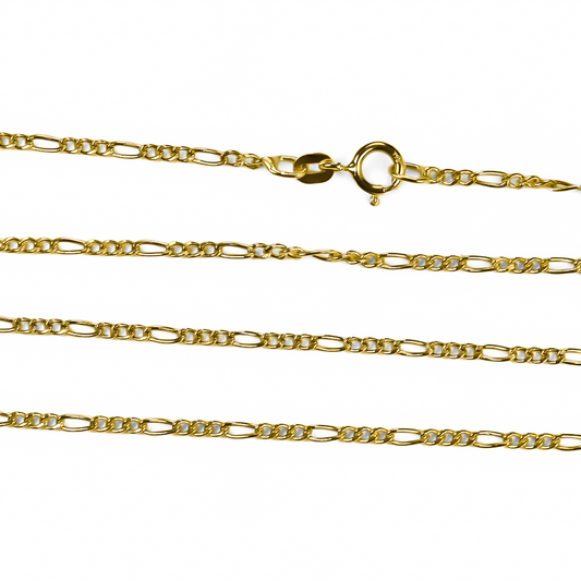 Cadena Cubana 3x1 E50 fabricada en oro 18k por Joyería Caracas, cuenta con certificado de calidad y garantía de por vida.