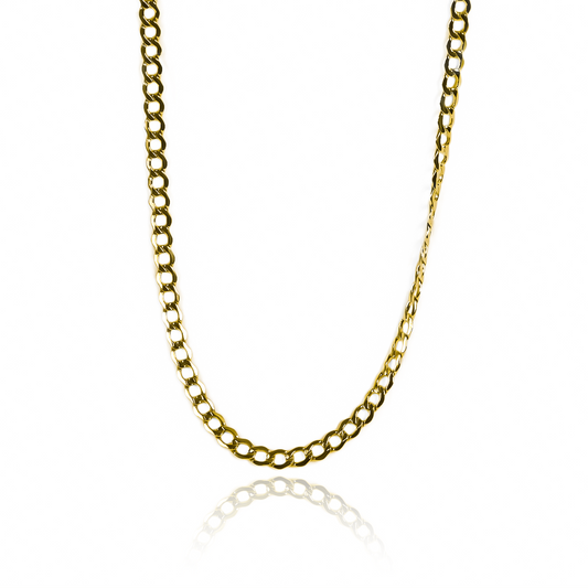 Cadena Cubana M50 I fabricada en oro 18k por Joyería Caracas cuenta con certificado de calidad y garantía de por vida.