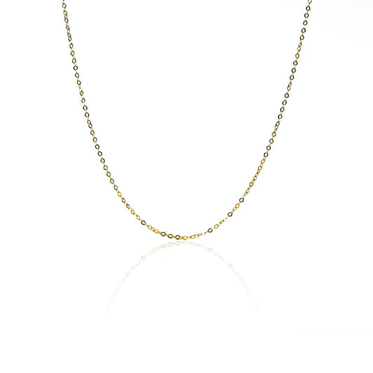 Cadena super skinny ghost 45 fabricada en oro 18k por Joyería Caracas y cuenta con una garantía de por vida.