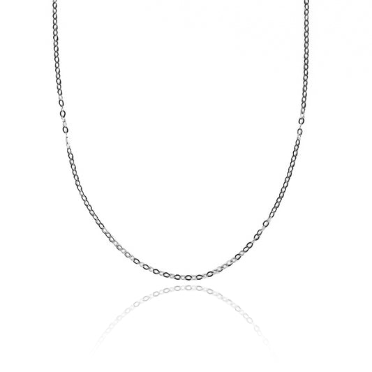 Cadena Clásica 50 white, elaborada en oro blanco de 18k por Joyería Caracas, cuenta con certificado de calidad y garantía de por vida.