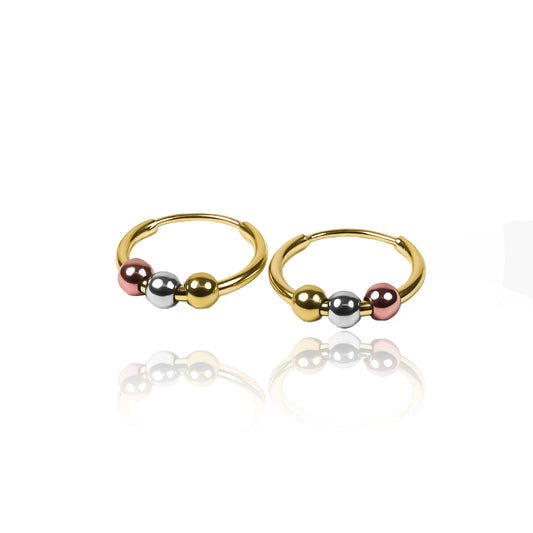 Aretes Sin fin M 3 oros Lisas - wJC. Están fabricados en oro 18K por Joyería Caracas. Además, cuentan con certificado de calidad y garantía de por vida.