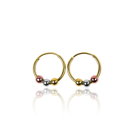 Aretes Sin fin M 3 oros Lisas - wJC. Están fabricados en oro 18K por Joyería Caracas. Además, cuentan con certificado de calidad y garantía de por vida.
