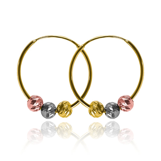 Aretes Sin fin XLM + esfera - wJC fabricados en oro 18K por Joyería Caracas son una inversión que durará toda la vida.