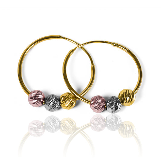 Aretes Sin fin XLM + esfera - wJC fabricados en oro 18K por Joyería Caracas son una inversión que durará toda la vida.