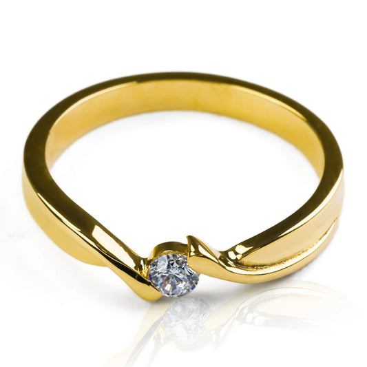 Anillo de Compromiso Glimpse de Joyería Caracas en oro 18k con certificado de calidad y garantía de por vida.