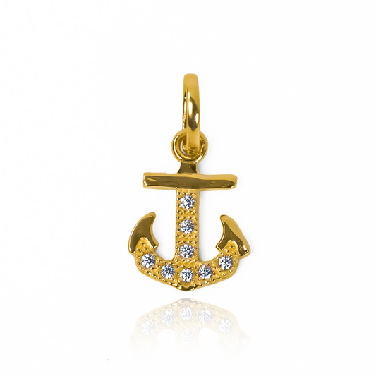 Dije Anchor SM JT, un hermoso diseño de joyería en oro 18K de la exclusiva marca Joyería Caracas. Con garantía para toda la vida.