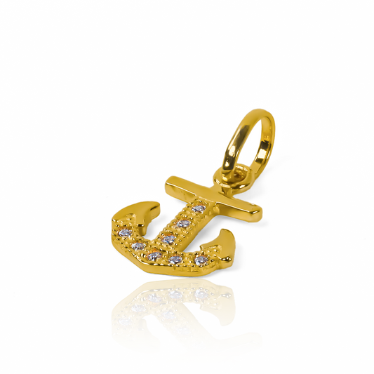 Dije Anchor SM JT, un hermoso diseño de joyería en oro 18K de la exclusiva marca Joyería Caracas. Con garantía para toda la vida.