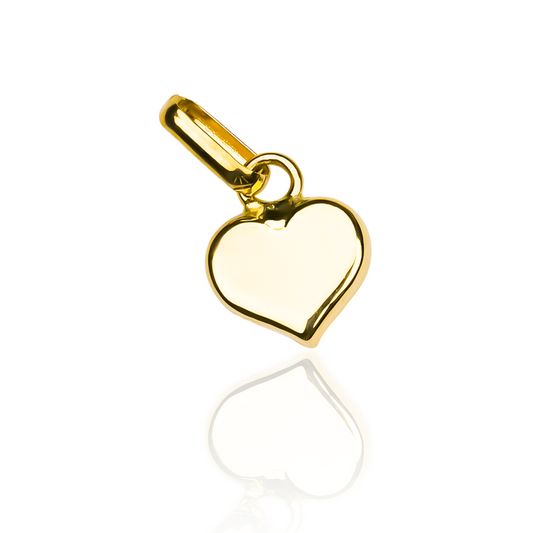 Dije Corazón plano M de Joyería Caracas, lleve siempre contigo un toque de elegancia y exclusividad. Hecho de Oro 18K con garantía para toda la vida.