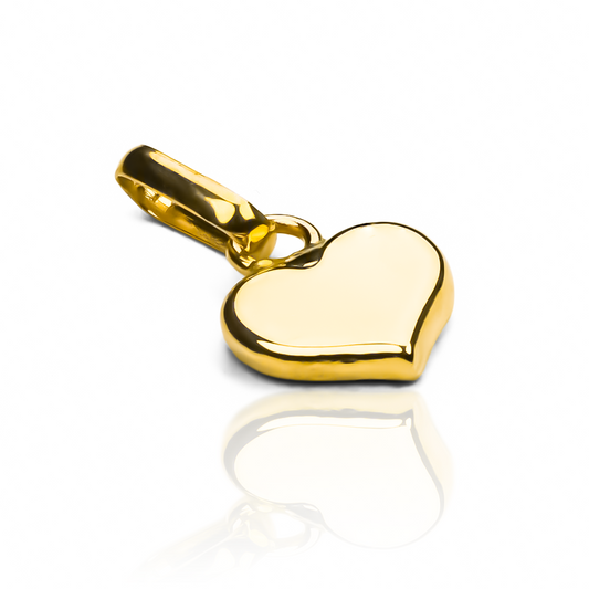Dije Corazón plano M de Joyería Caracas, lleve siempre contigo un toque de elegancia y exclusividad. Hecho de Oro 18K con garantía para toda la vida.