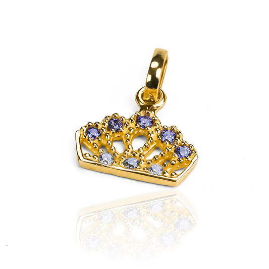 Dije Corona española JT, una joya de oro 18K de la exclusiva Joyería Caracas. Con garantía para toda la vida.