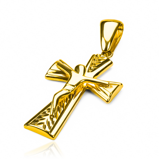 Dije Cristo Dalí diamantado I es una pieza de joyería excepcional en oro de 18 quilates de la exclusiva marca Joyería Caracas. Cuenta con garantía de por vida.