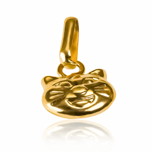 Dije Gatito M JT bañado en oro de 18K, una joya de nuestra prestigiosa colección de Joyería Caracas. Con garantía de por vida.